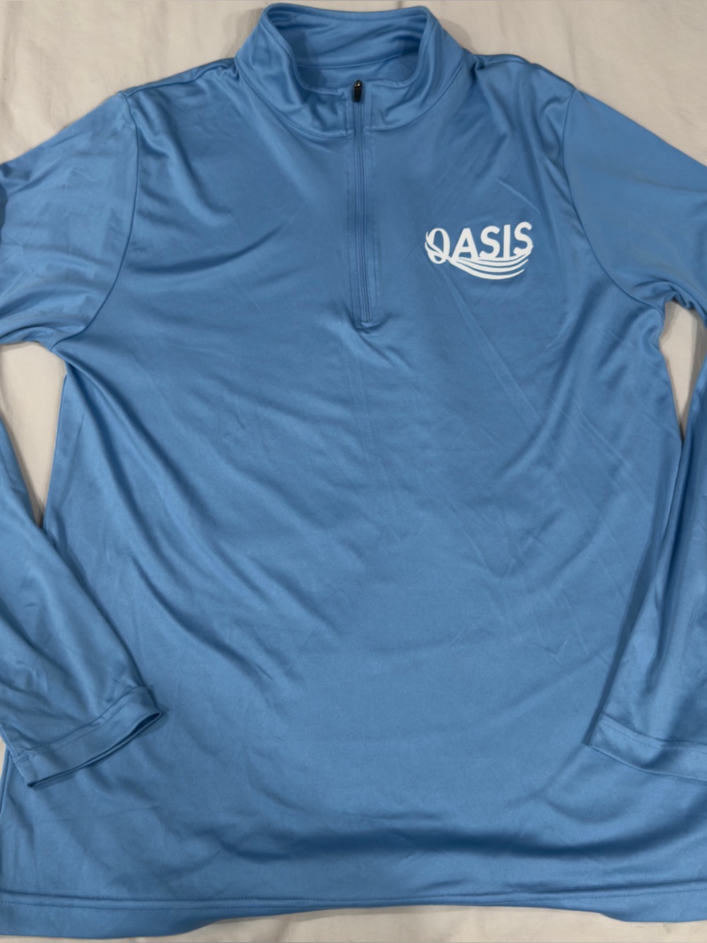 Oasis Sky Blue Quarter-Zip Performance Top